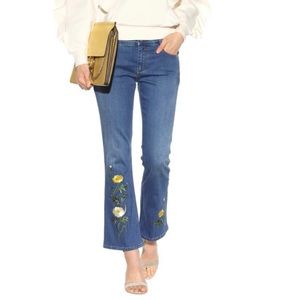 🌟Stella McCartney Embroidered Cropped Flared Jeans